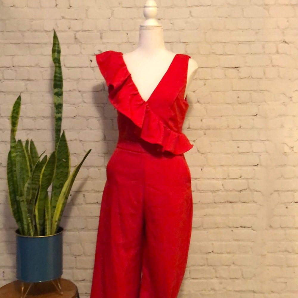 NWT Do + Be Giada Sleeveless Ruffle Jumpsuit - S - Picture 6 of 8